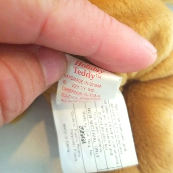 Ty Vintage Beanie Holiday Teddy Plush Hanging Ornament - Picture 6 of 7